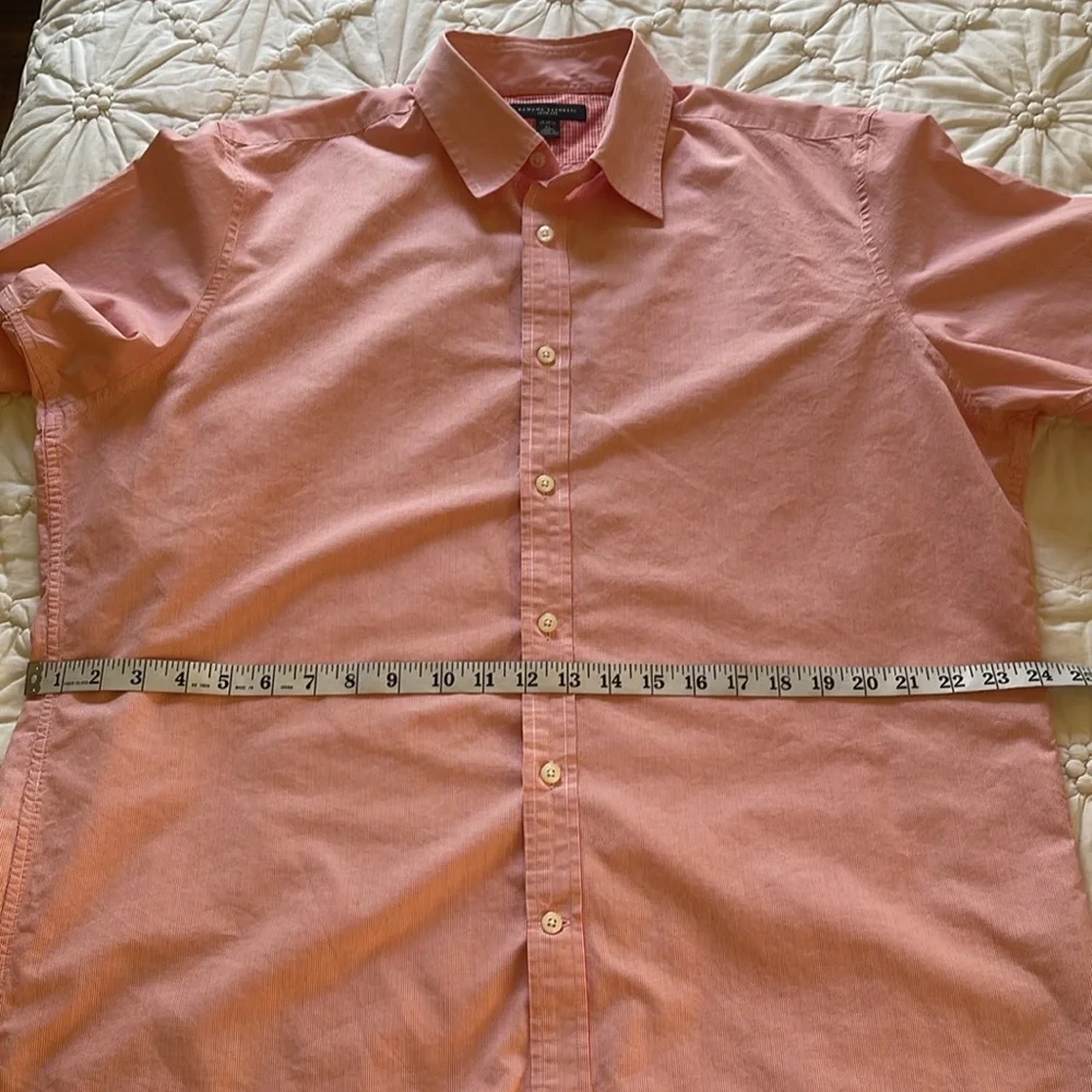 Banana Republic   Men's   Short Sleeve Cotton   Button Down Slim Fit 17-17 1/2